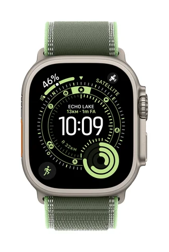 49MM Green/Neon Trailloop S/M - Natural Titanium Finish