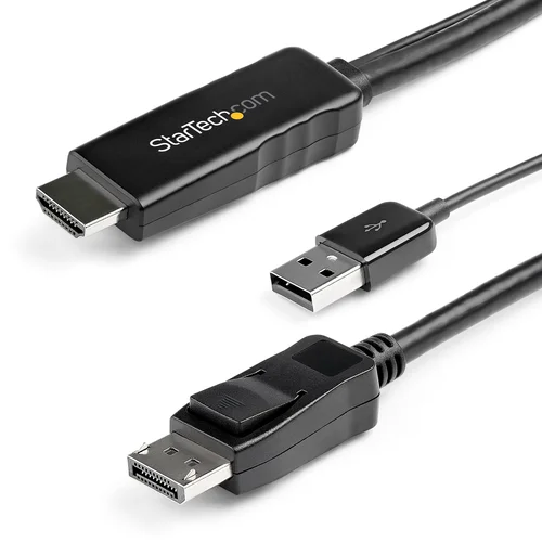 4K HDMI to DisplayPort Cable 4K 30HZ - USB-Powered