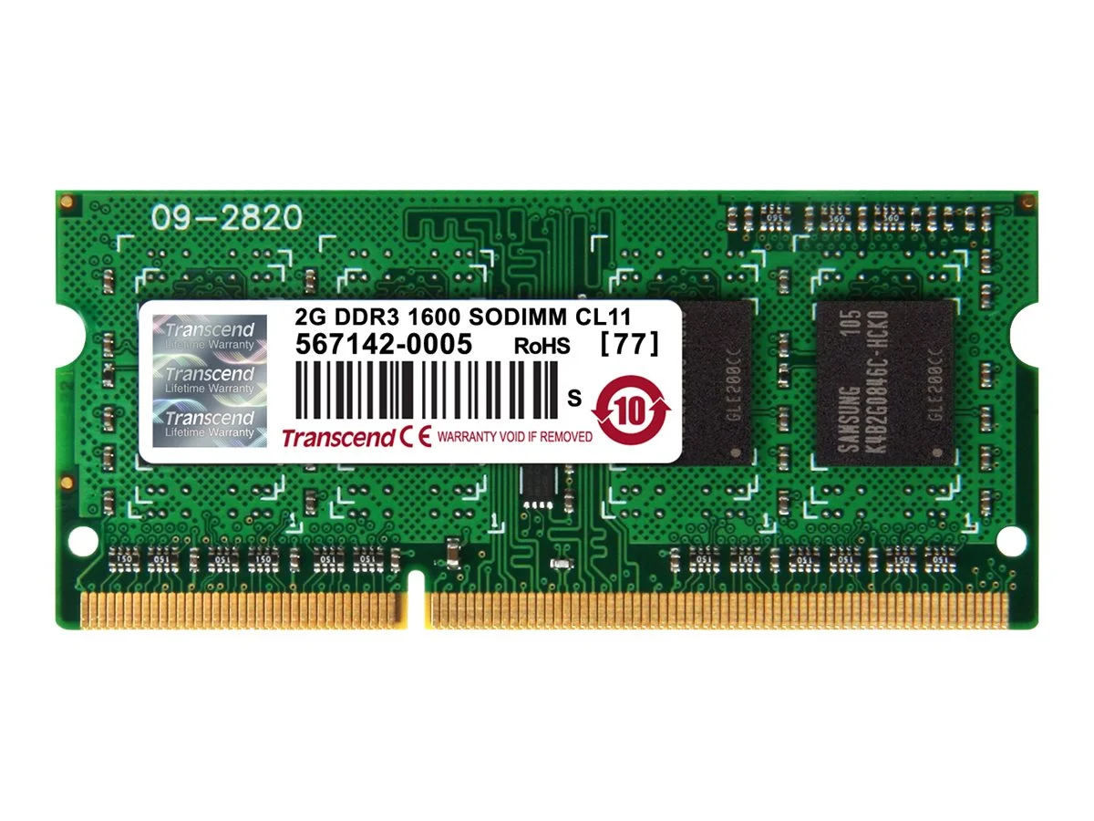 TRANSCEND SODIMM DDR3 1600Mhz 2GB SRx8
