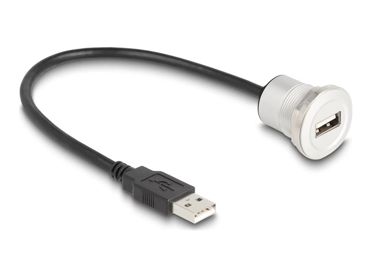 DELOCK USB 2.0 Typ-A Einbaubuchse mit Ka
