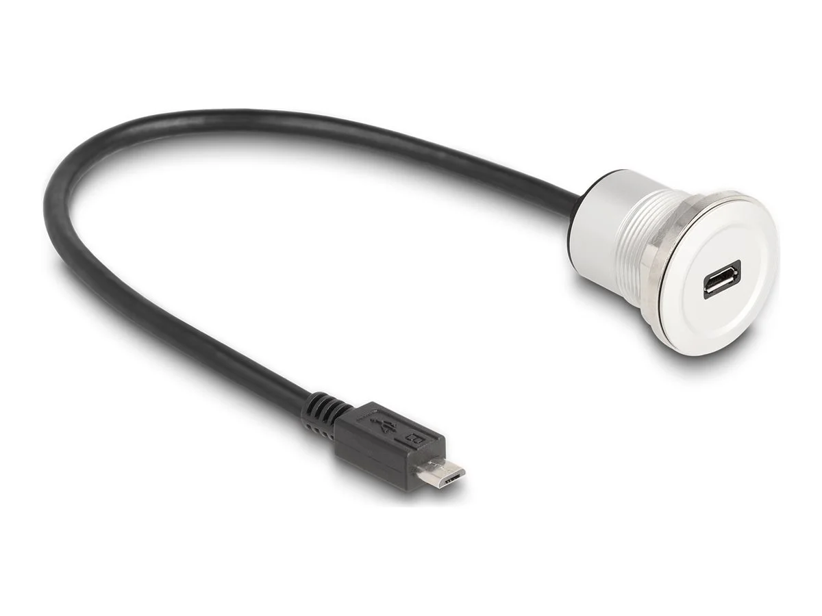 DELOCK USB 2.0 Micro-B Einbaubuchse mit