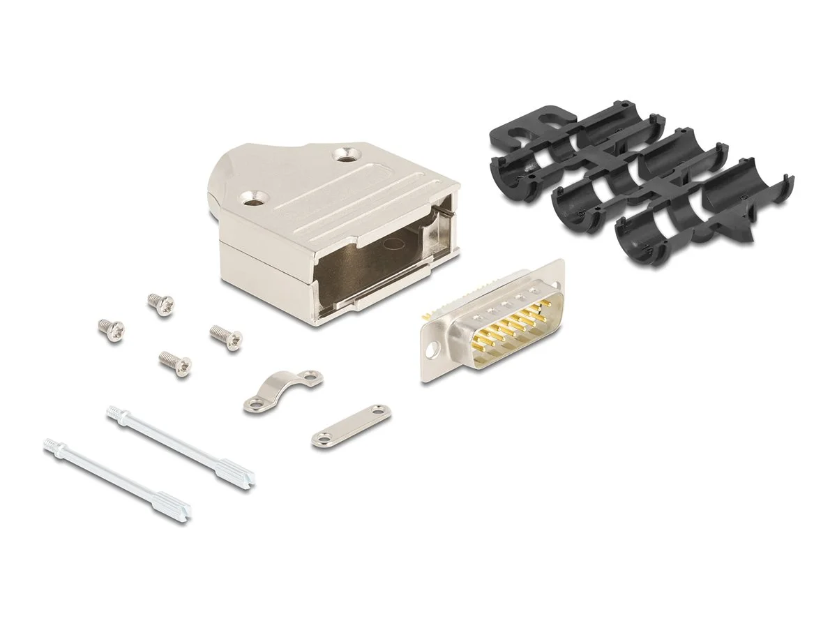 DELOCK Sub-D Steckergehäuse 15 Pin aus M