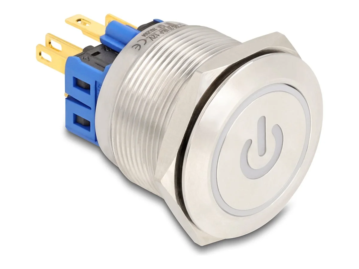 DELOCK Drucktaster zum Einbau 25 mm 6 x