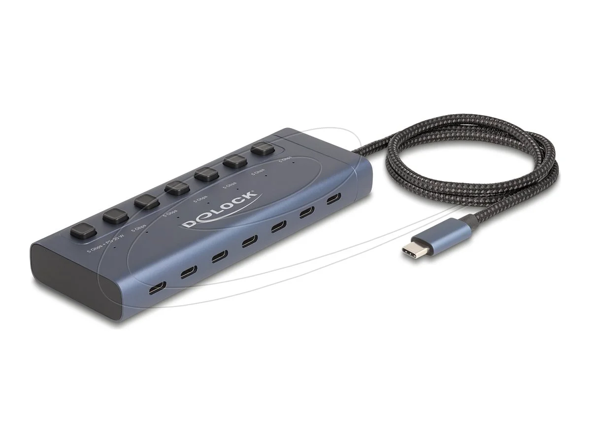 DELOCK USB 5 Gbps Hub mit 7 USB Type-C