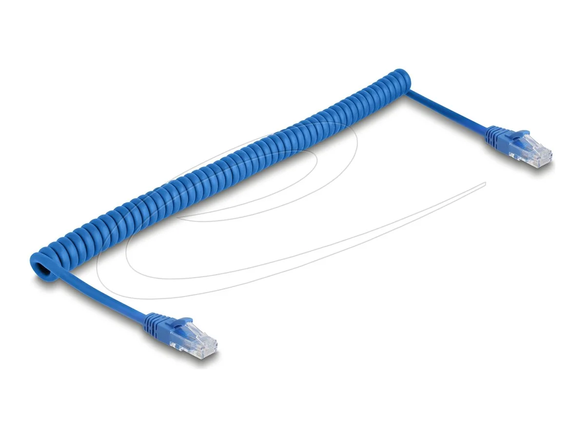 DELOCK RJ45 Spiralkabel Stecker zu Steck