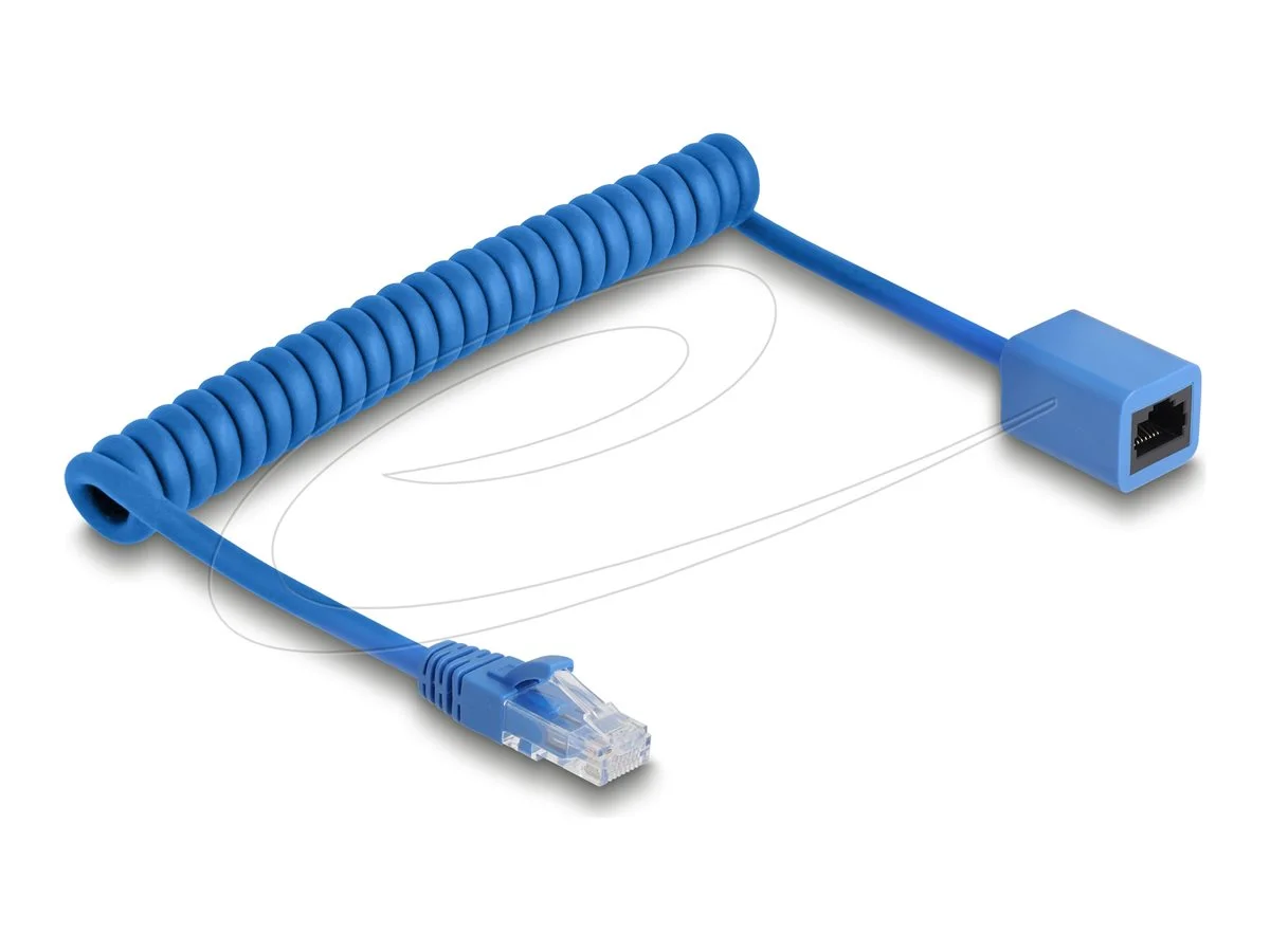 DELOCK RJ45 Spiralkabel Cat.6 UTP 0,6m
