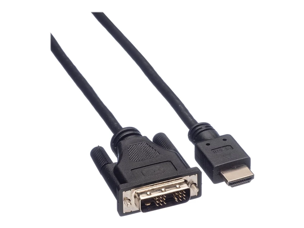 ROLINE Kabel DVI 18+1 ST - HDMI ST 1m