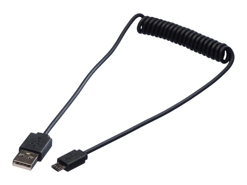 ROLINE USB 2.0 Spiralkabel A -Micro B 1m