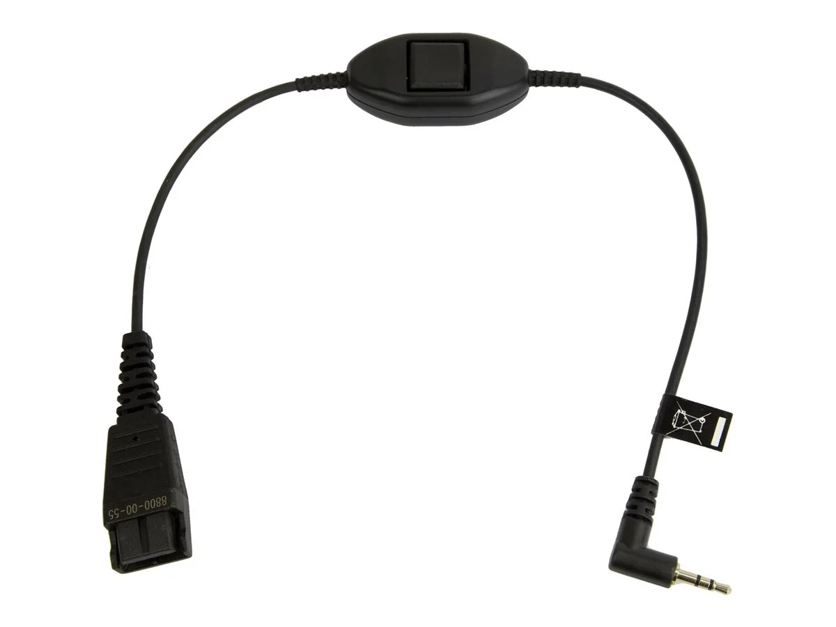 JABRA QD Cord to 2.5mm pin plug straight