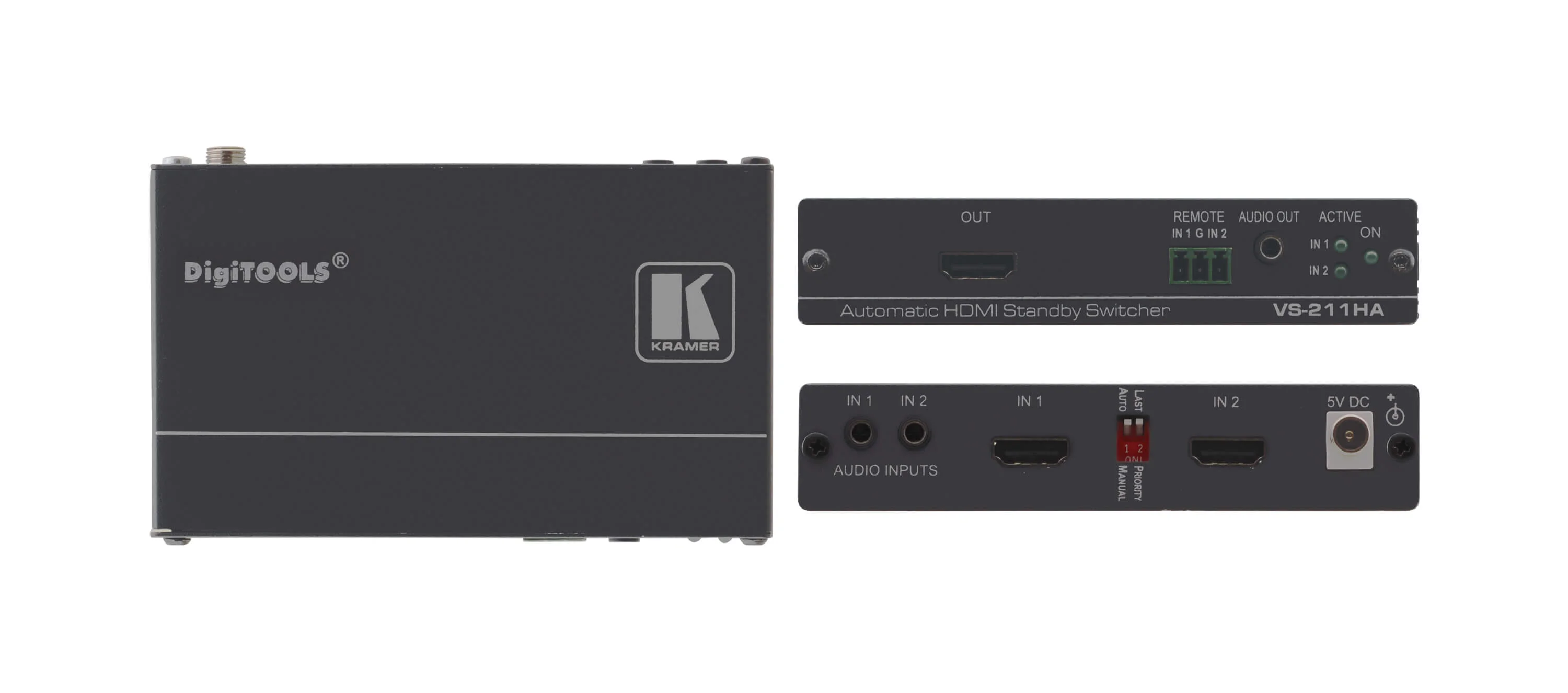 VS-211HA – 2x1 Automatik-Umschalter für HDMI & Analogaudio