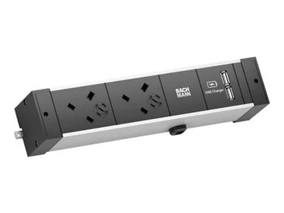 BACHMANN DESK RAIL 2xUK USB Charger 2,0m