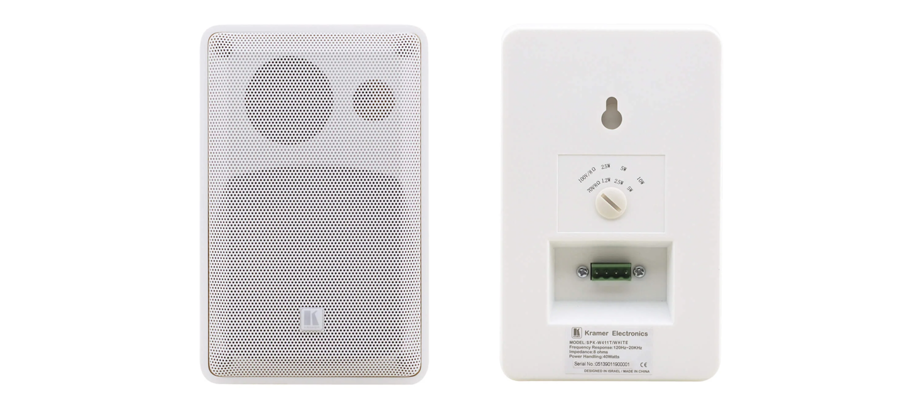 GALIL-4-O(PAIR)/WHITE – Zweiwege Aufbau-Lautsprecher 10 cm - Gehäuse weiß