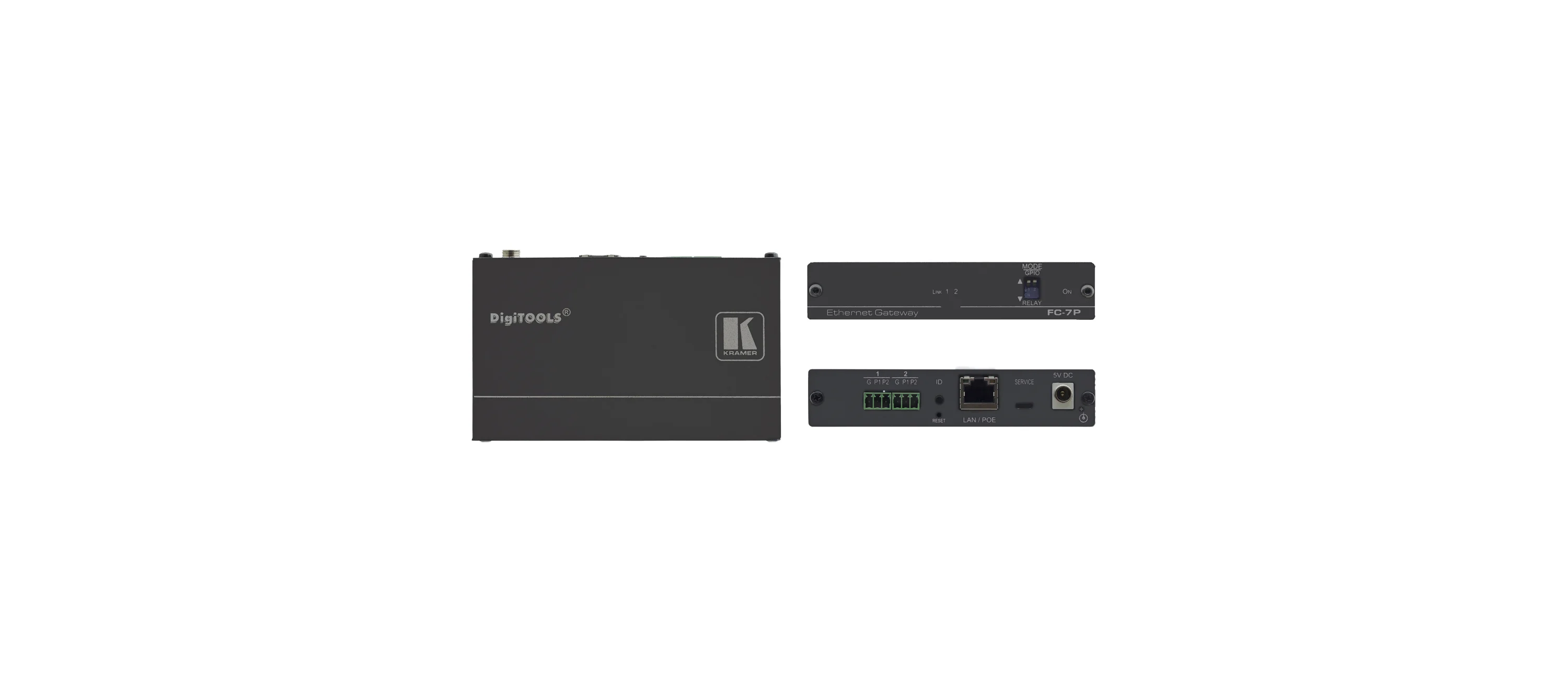 FC-7P – 2-Port Multifunktions-GP IO/Relais-Steuergateway mit PoE