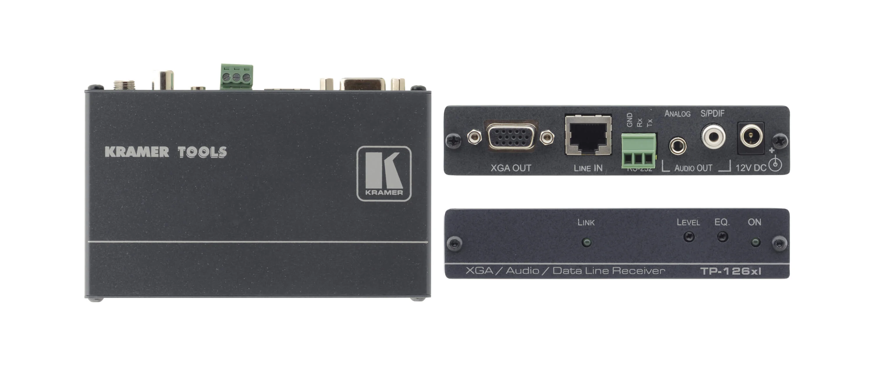 TP-126xl – Twisted Pair Empfänger für XGA, Stereoton und bidirektionales RS−232 mit EDID