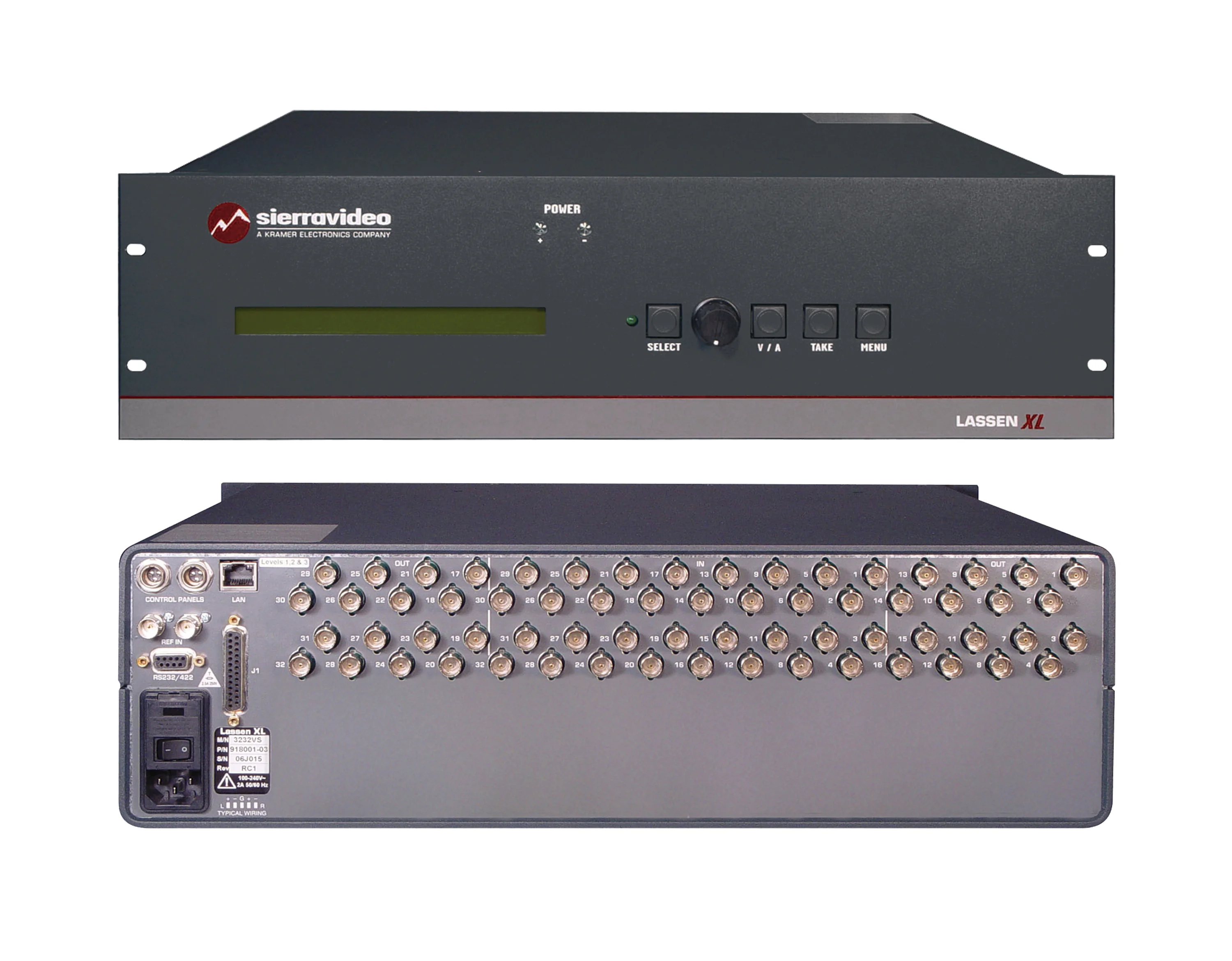 3232V-XL – 32x32 Composite Video Matrix Switcher (No Audio)
