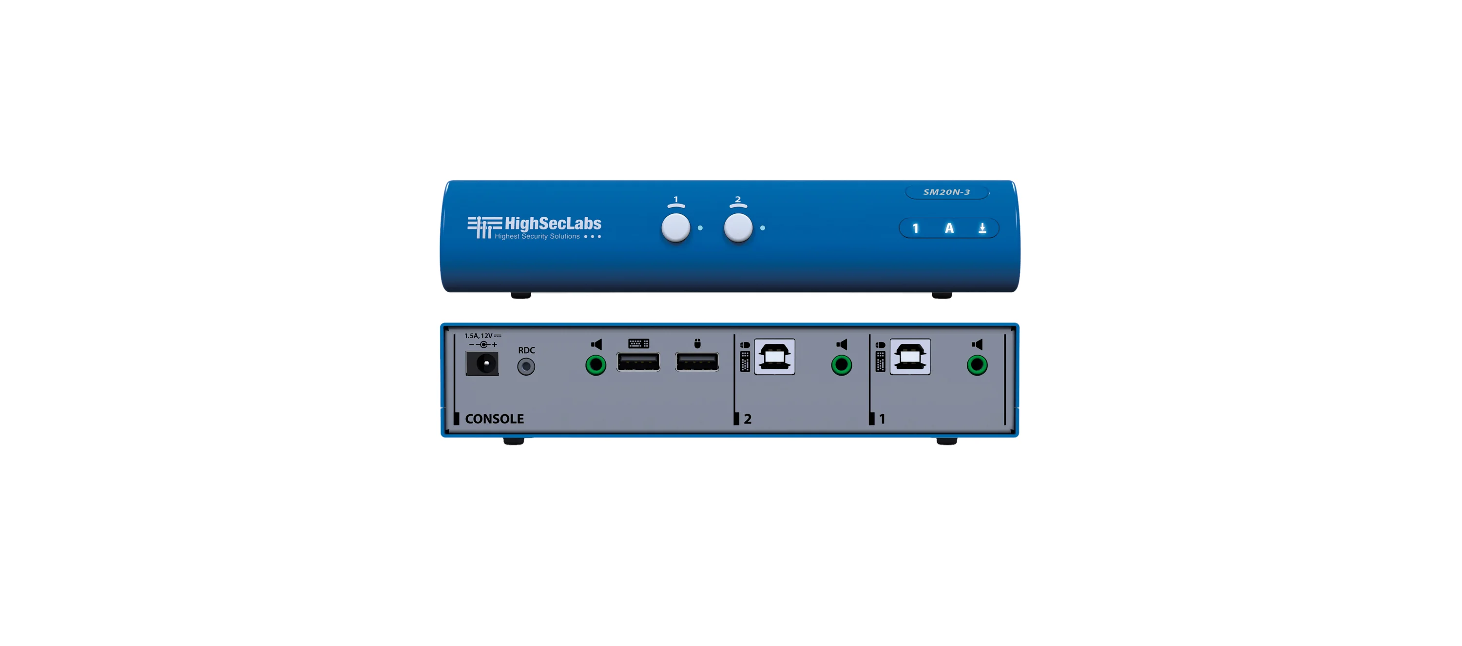 SM20N-3 – HighSecLabs Sicherer 2-Port-KM-Switch