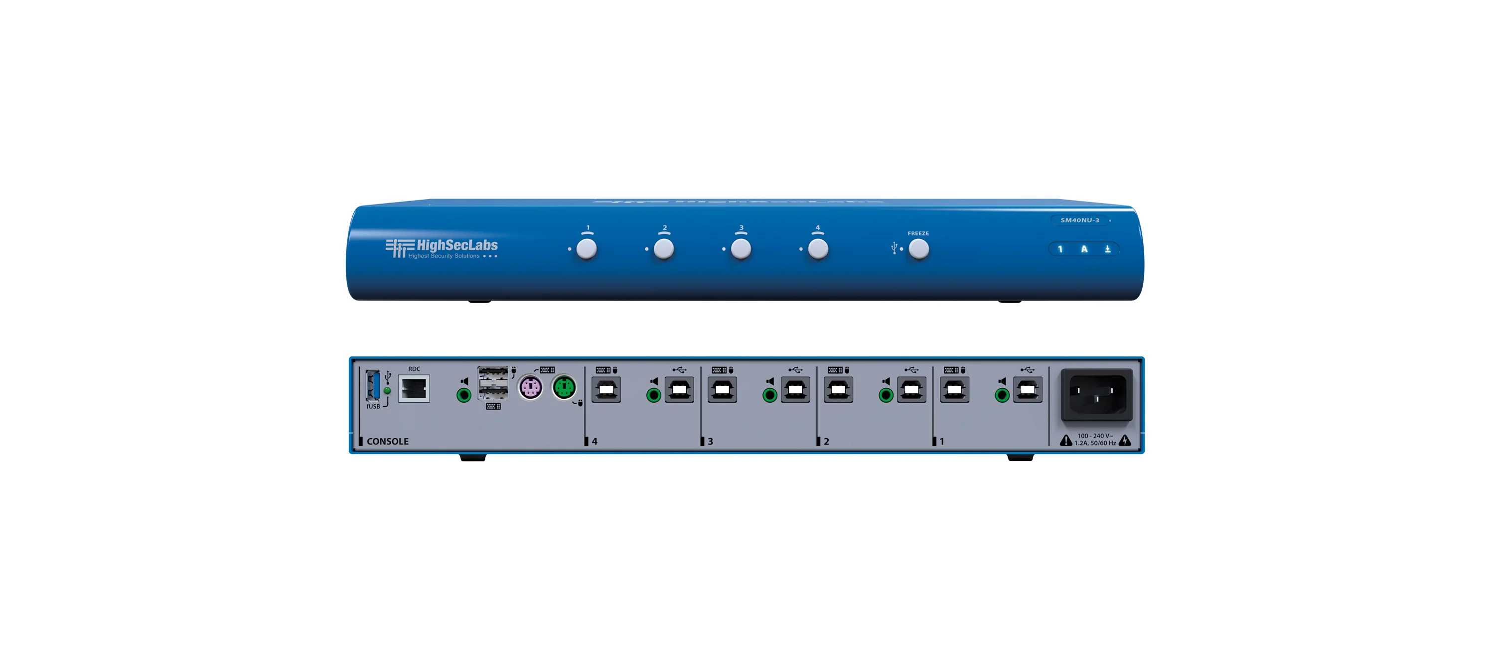 SM40NU-3 – HighSecLabs Sicherer 4-Port-KM-Switch
