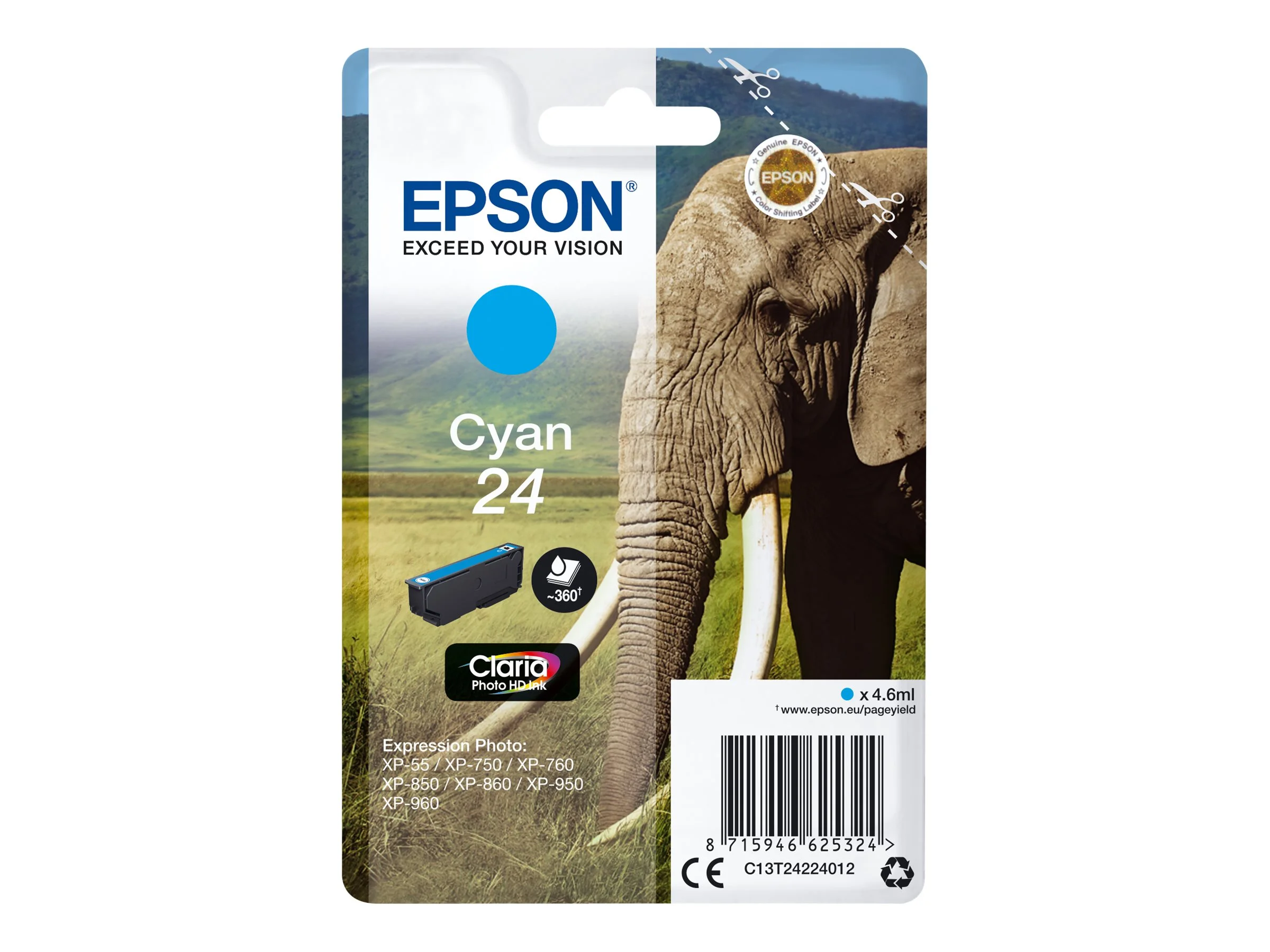 EPSON 1LB ink Singlepack Cyan 24