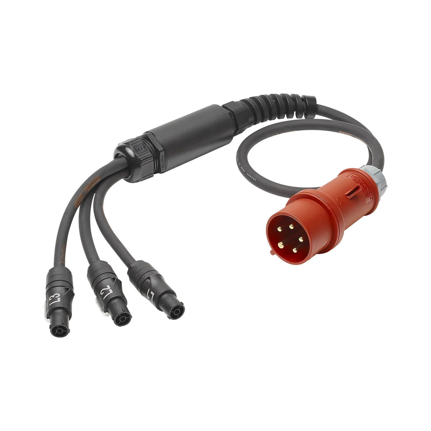 Netzkabelspleiss Titanex, schwarz,  5,00