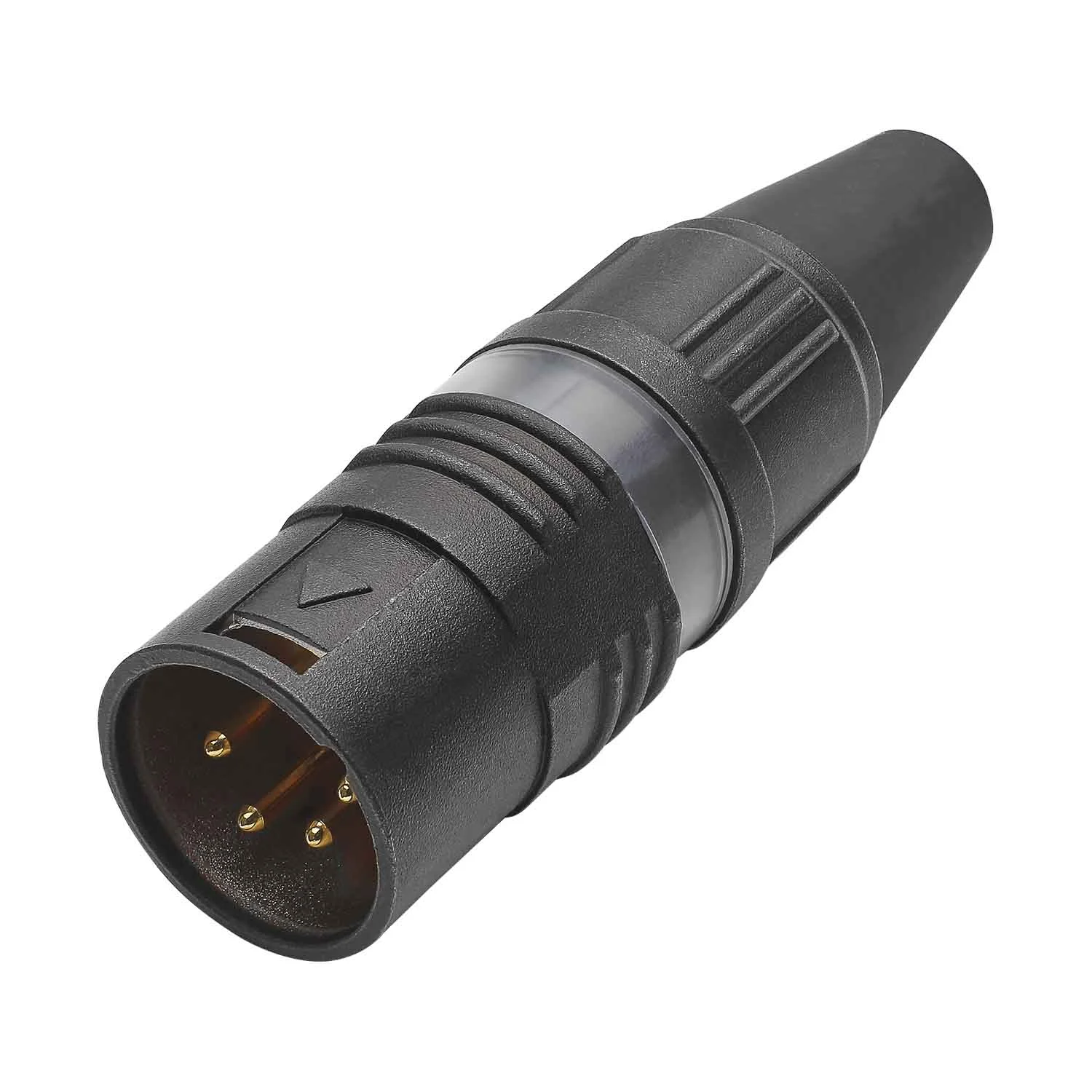 HICON-XLR Kabel-Stecker 4-pol schwarz