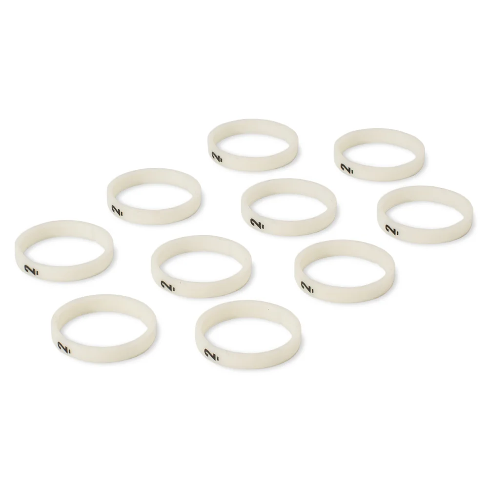 10 Hicon-Nummernringe f. XLR, schmal, ws