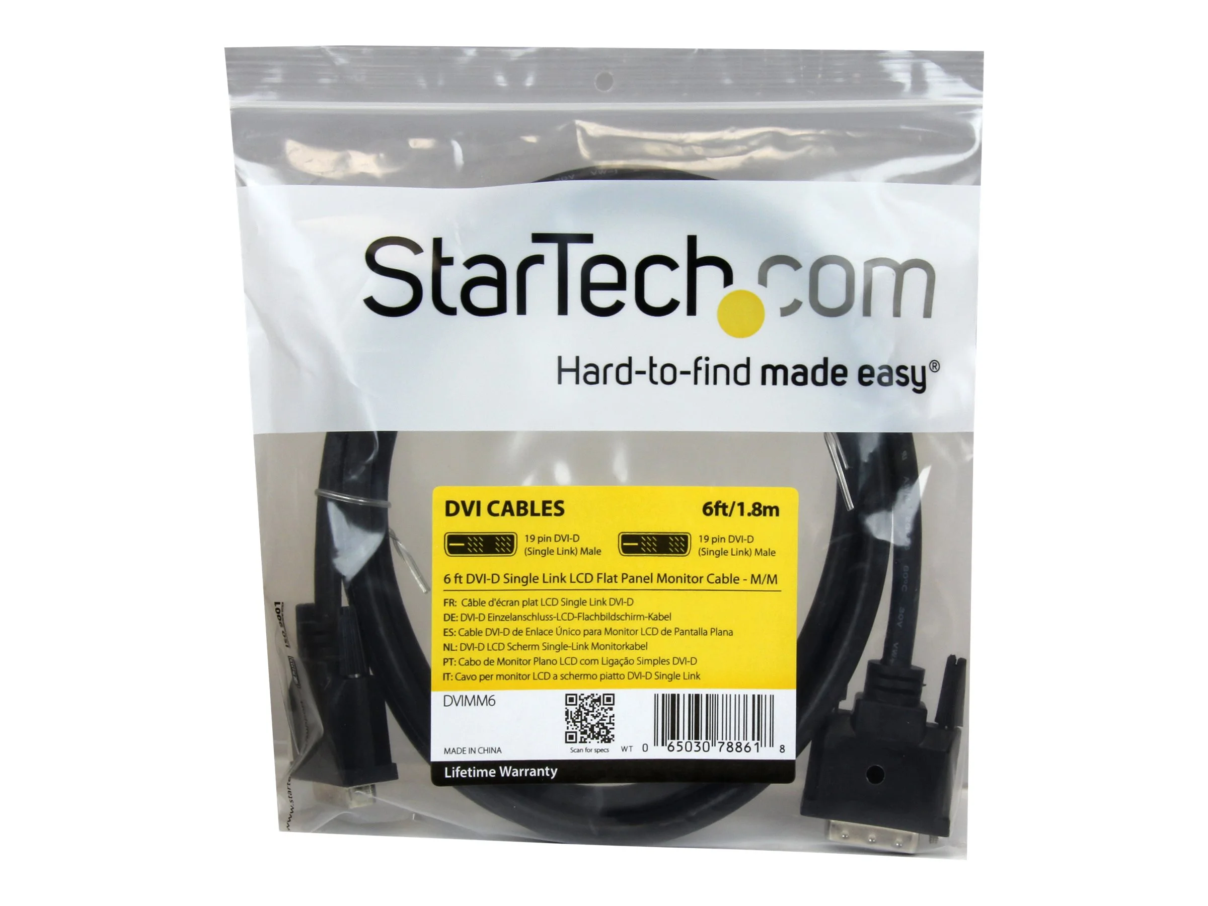 STARTECH 1,8m DVI-D Single Link Kabel