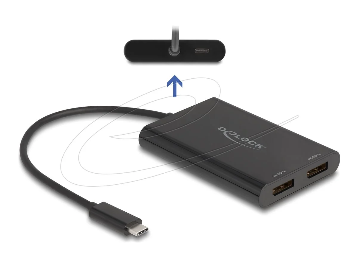 DELOCK Adapter USB Type-C zu 2 x DP