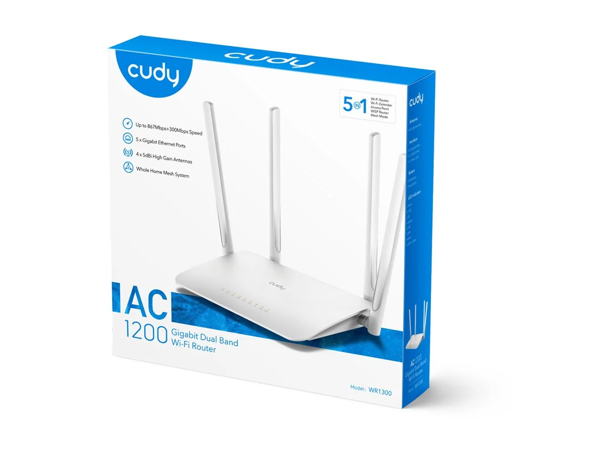 CUDY WR1300 AC1200 Wi-Fi Mesh Router