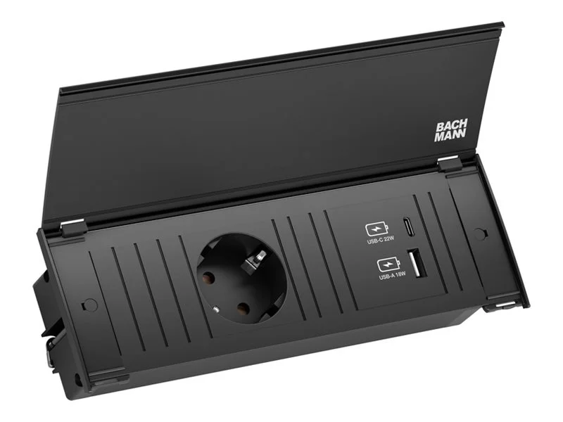 BACHMANN SET KAPSA S 1xCEE7/3 1xUSB A&C