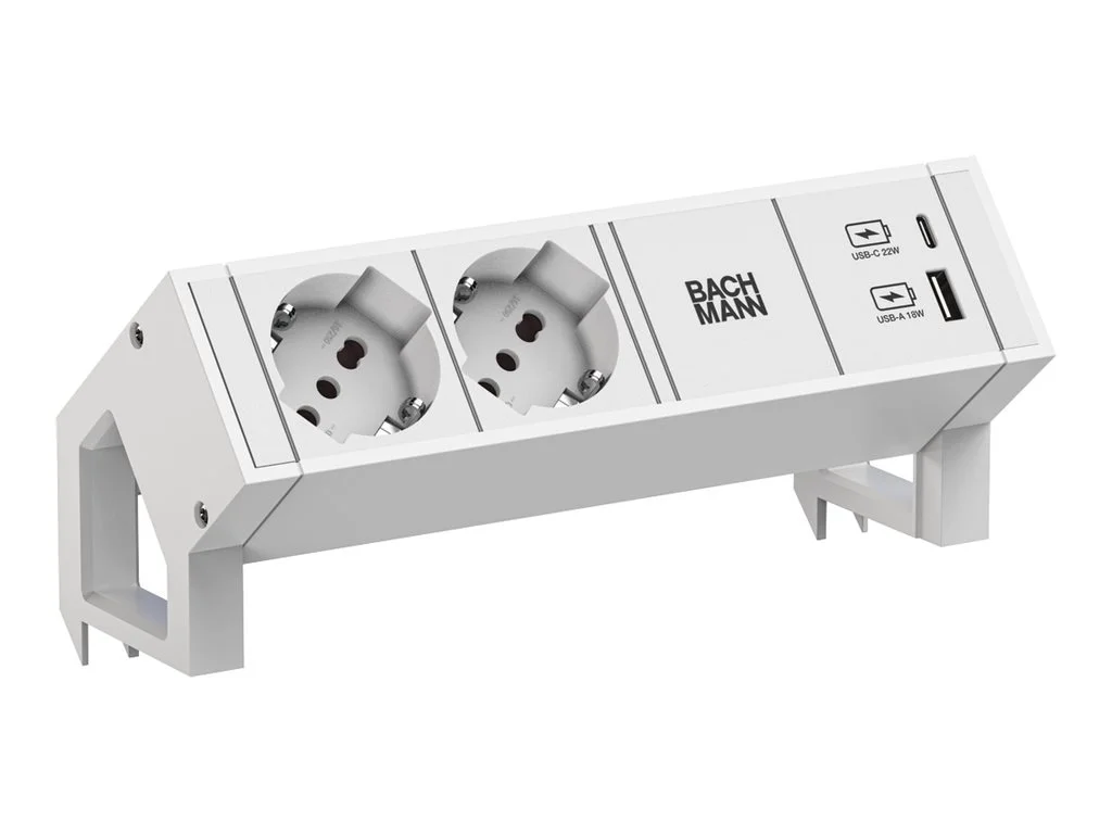 BACHMANN DESK2 2xP40 1xUSB A/C 22W 0,2m