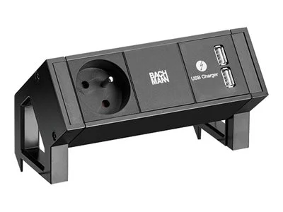 BACHMANN DESK2 1xUTE 1xUSB Charger Strom