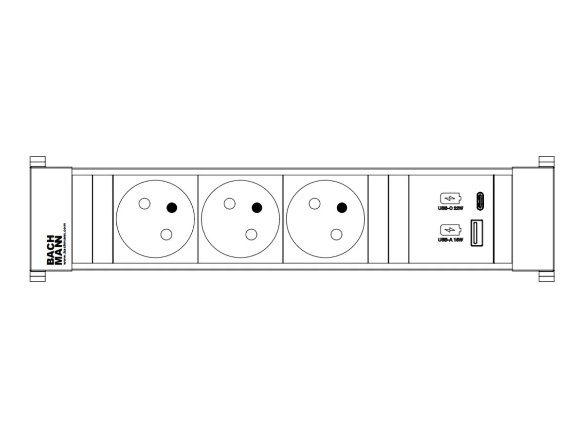 BACHMANN POWER FRAME M 3xUTE 1xUSB A&C