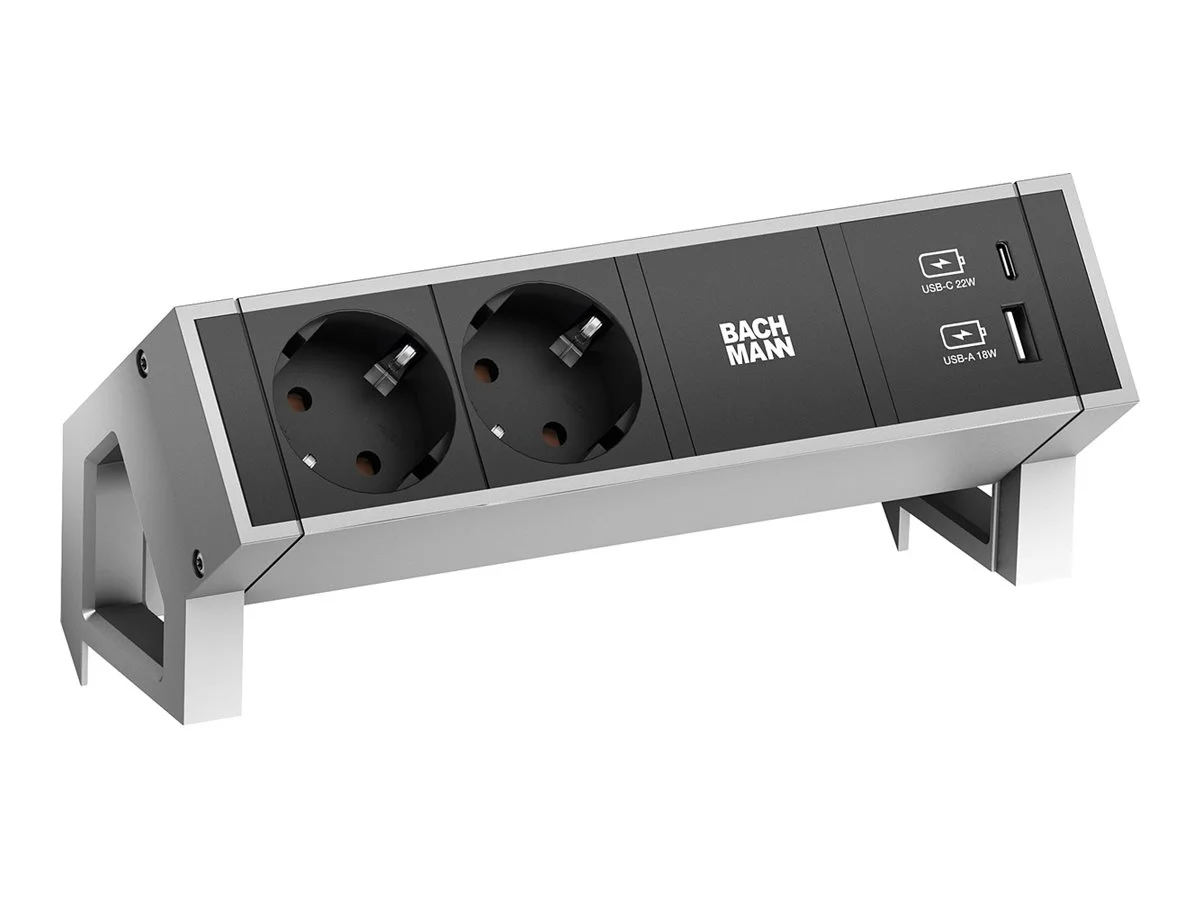 BACHMANN DESK2 2xSchutzkontakt USB A&C