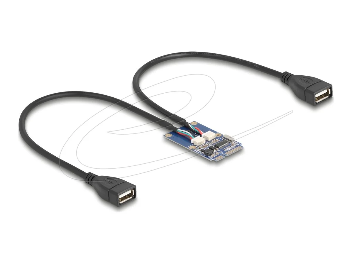 DELOCK Mini PCIe Adap zu 2xUSB 2.0 Typ-A