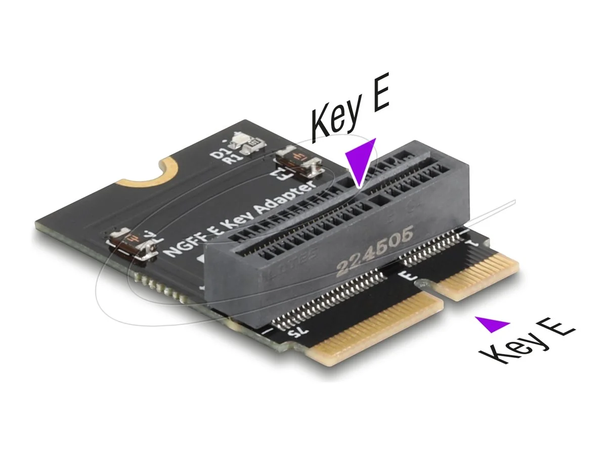 DELOCK Adap M.2 Key E zu M.2 Key E 90