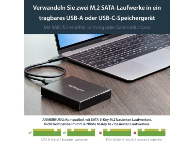 STARTECH M.2 NGFF SATA Festplattengehäus