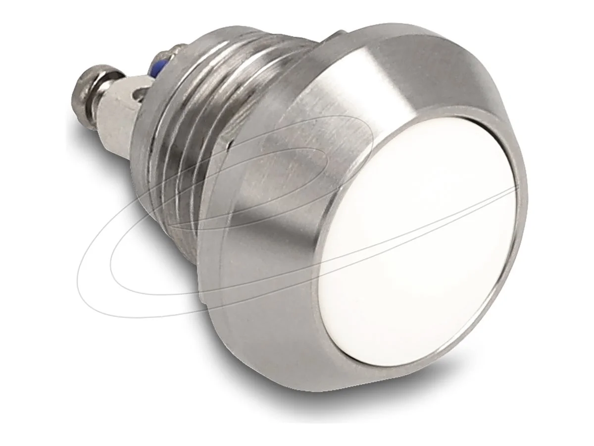 DELOCK Drucktaster zum Einbau 12mm weiss