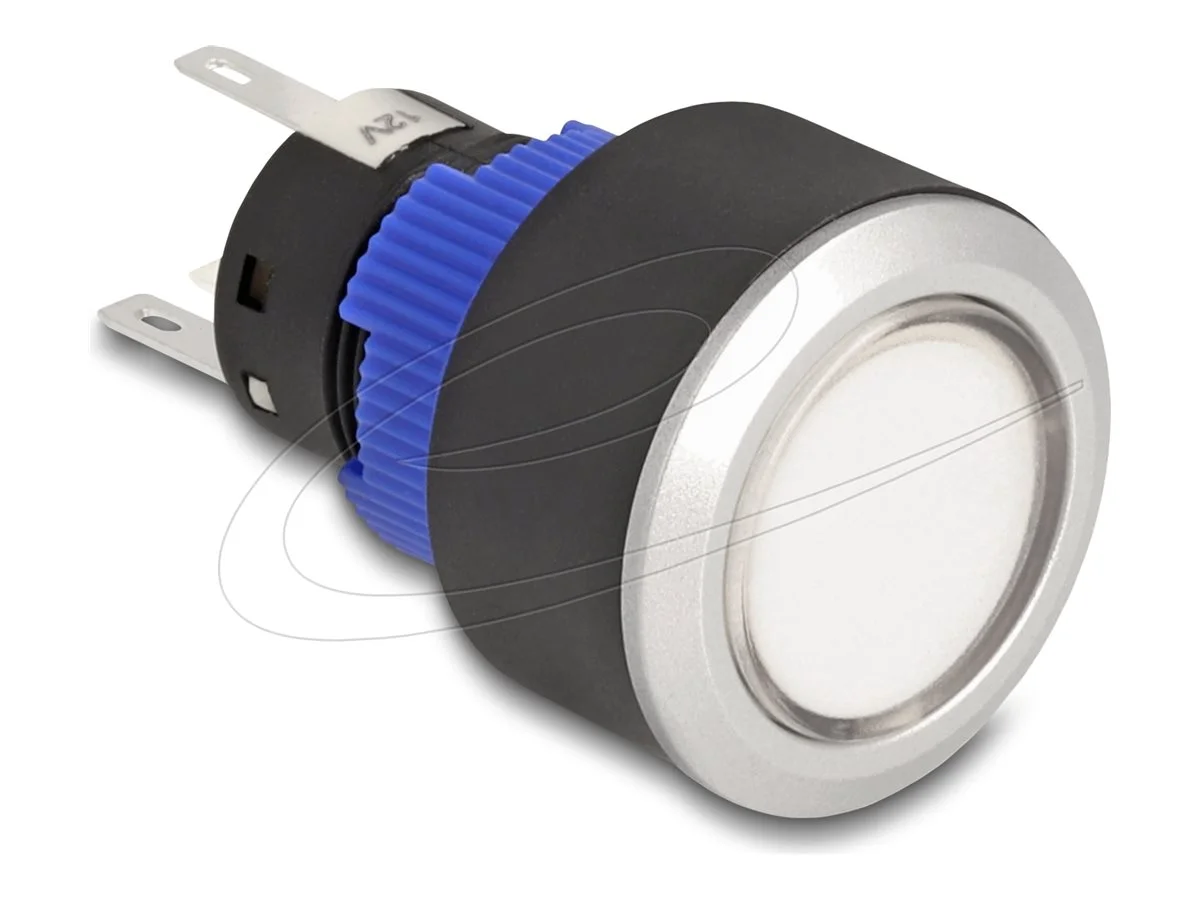DELOCK Drucktaster 22mm 5 x Lötans weiss