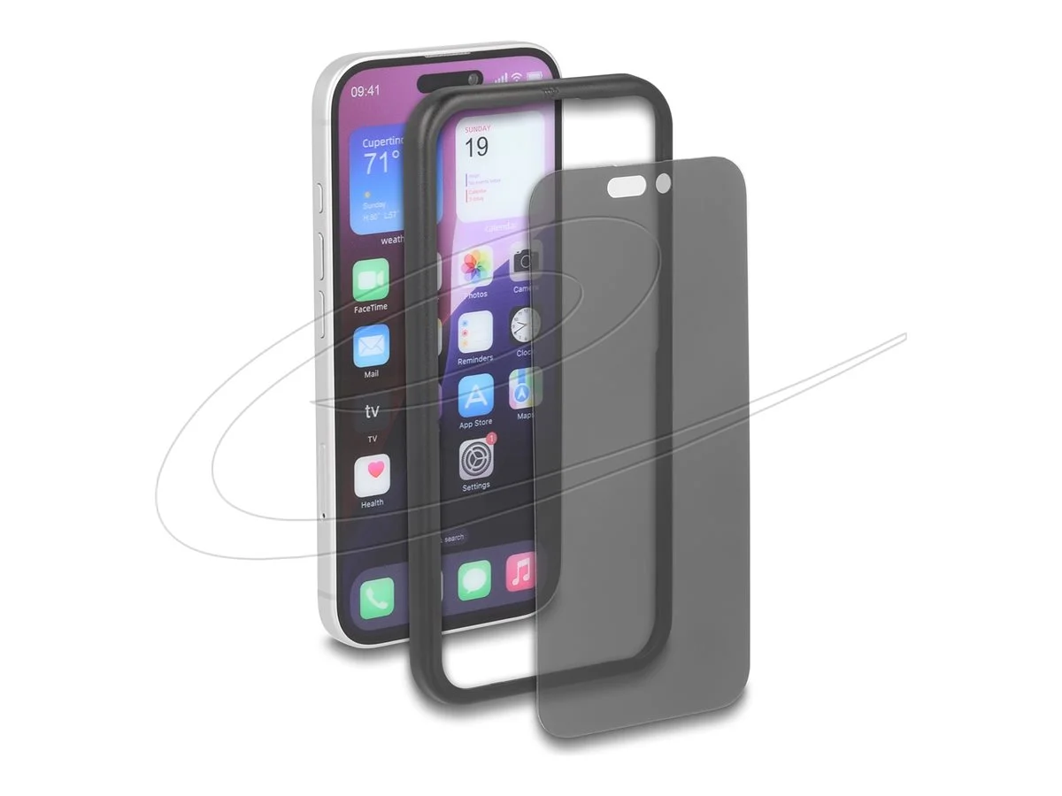 DELOCK Schutzfolie fur iPhone 16mit Sic