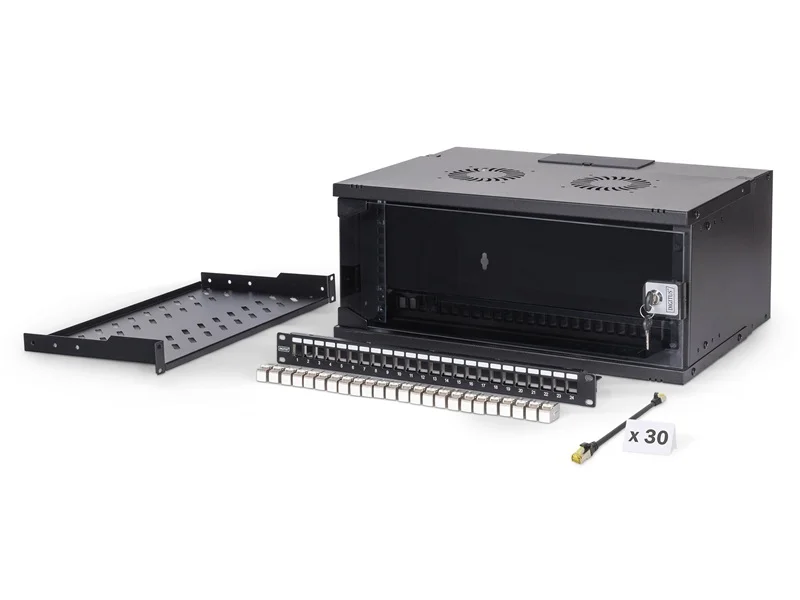 DIGITUS 48,26cm Netzwerk-Set 4HE Wandgeh