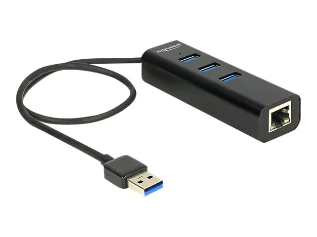 DELOCK HUB USB 3.0 3 Port + 1 x LAN