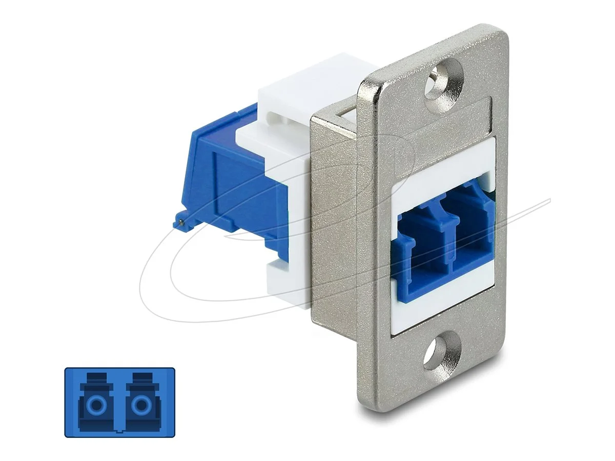 DELOCK Panel Mount LC Duplex Buchse zu L