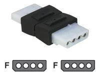 DELOCK Adapter Power 4pin 13,3cm Bu/Bu