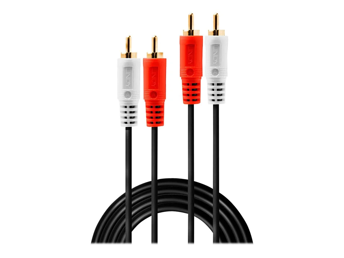 LINDY Audiokabel 2xRCA male/male 5m