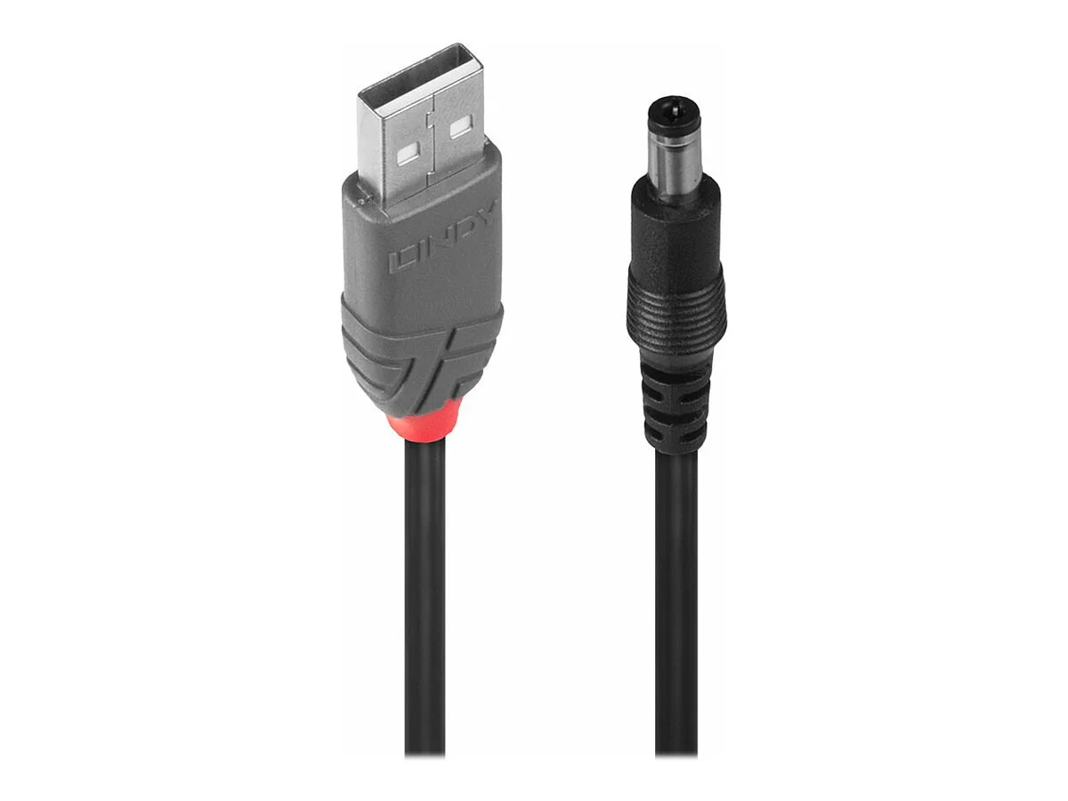 LINDY Adapterkabel USB A - DC 5,5/2,1mm