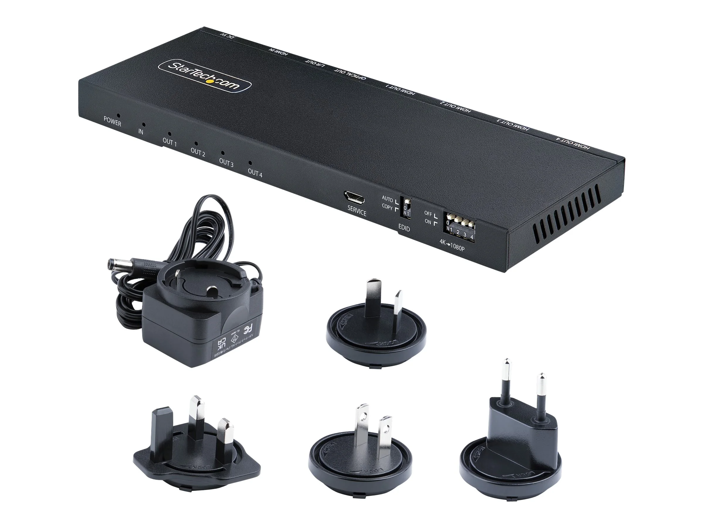 STARTECH 4-Port 4K HDMI Splitter 1x4