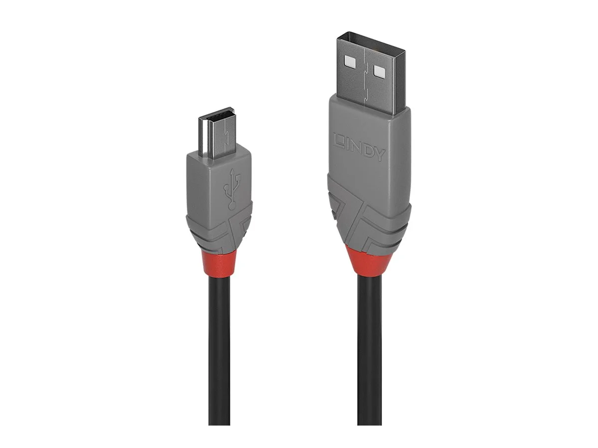 LINDY 0,5m USB 2.0 A/Mini-B Anthra Line