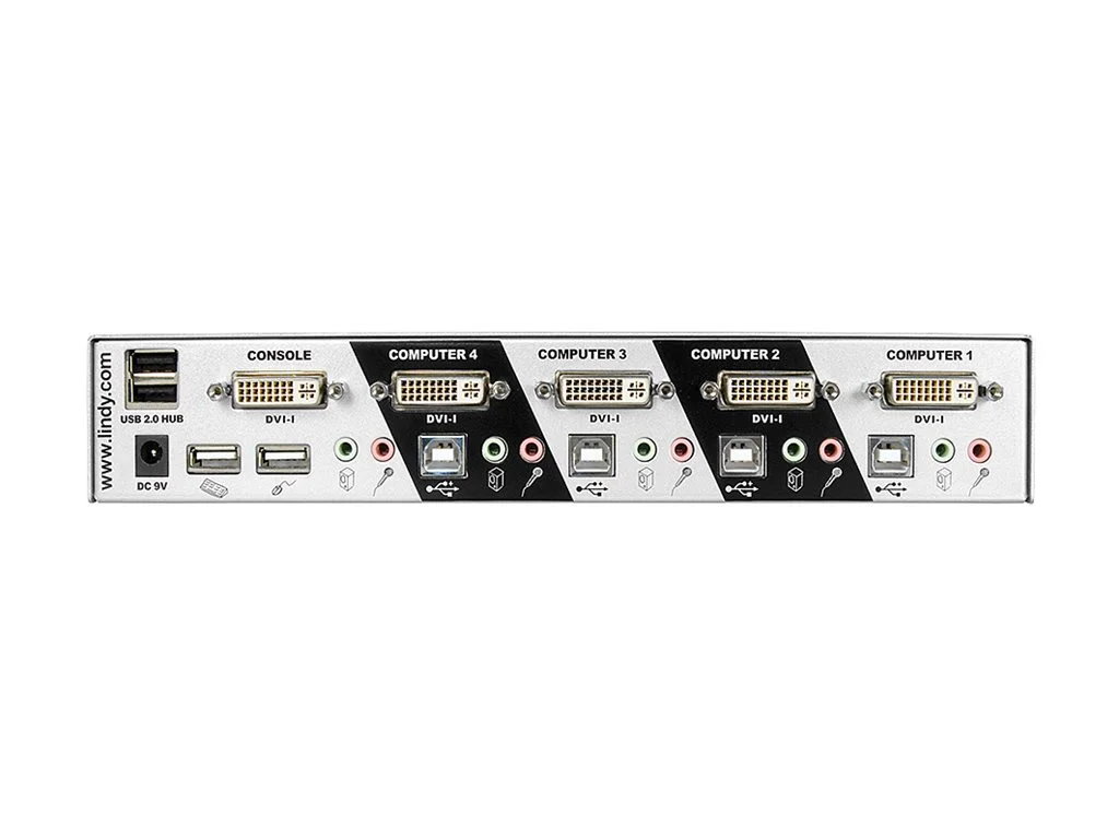 LINDY 4 Port DVI Single Link KVM Switch