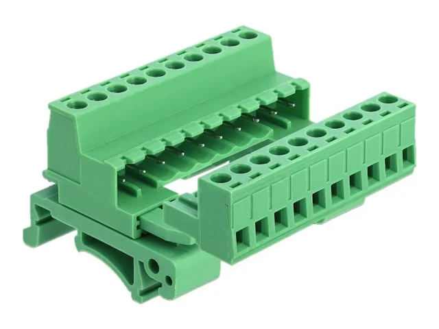 DELOCK Terminalblock Set Hutschienen 10