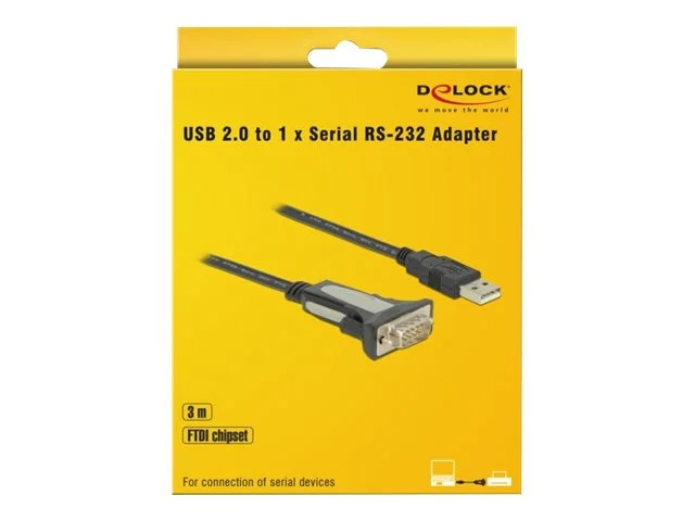 DELOCK Adapter USB Typ-A zu 1xSeriell